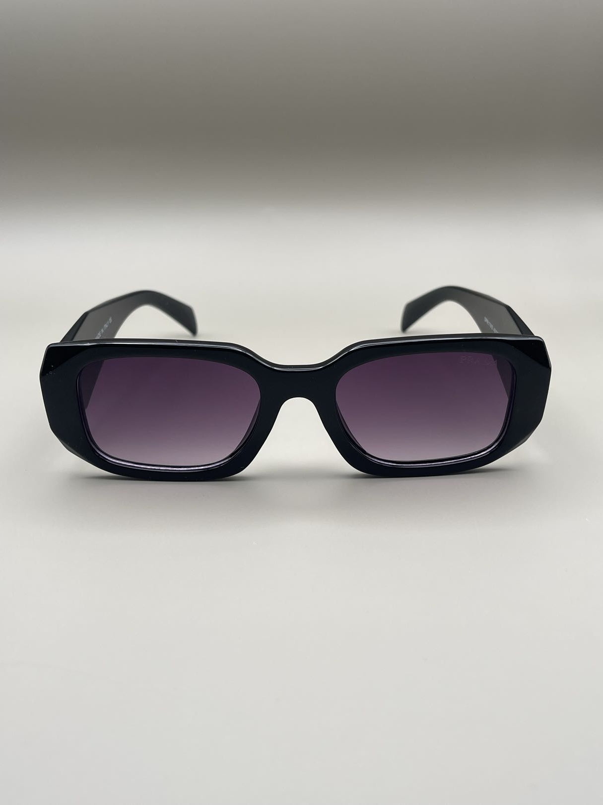 Luxury Rectangle Sunglasses – Black & Silver / Unisex