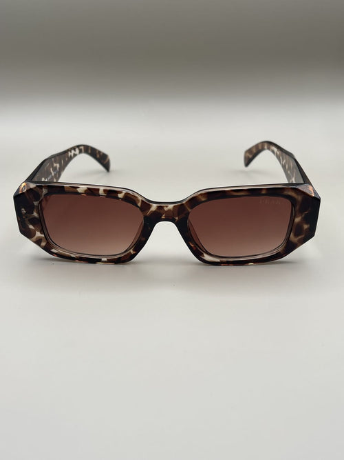 Luxury Rectangle Sunglasses – Tortoise Shell Brown / Unisex